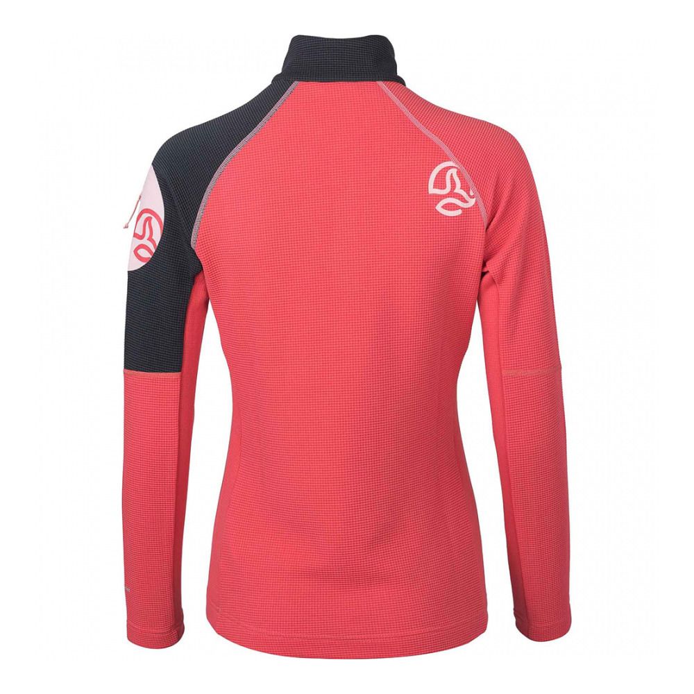 Ternua LEMIKA 1/2 ZIP - Sweat Femme deep cerise