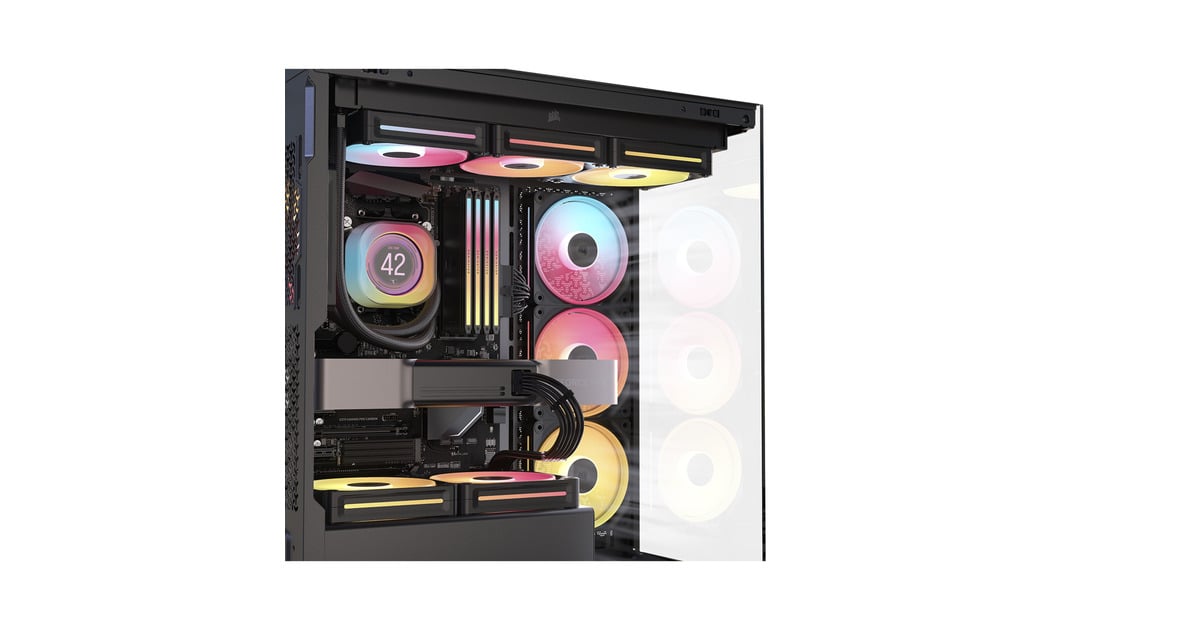Corsair3500X LX-R RGB iCUE LINK midi tower behuizing  (Zwart | 2x USB-A | 1x USB-C | Tempered Glass)