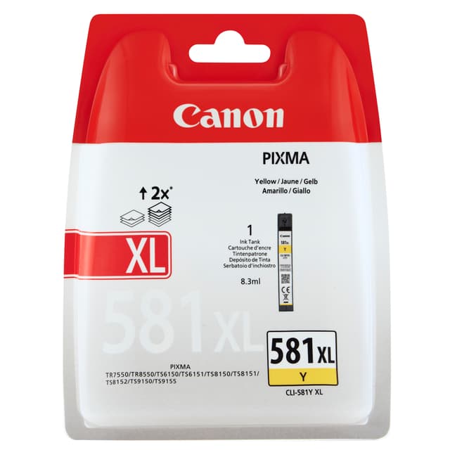Canon blækpatron CLI-581XL Gul