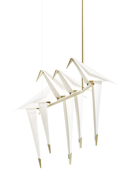 Moooi Perch Light Branch hanglamp LED large messing/wit