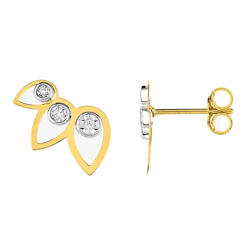 Boucles d'oreilles femme - Diamant - Or 18 Carats