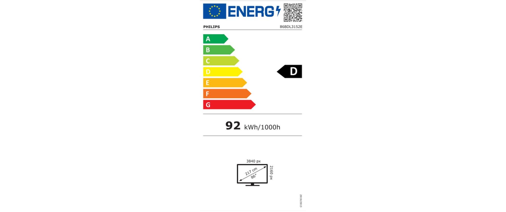 Touch Display E-Line 86BDL3152E/00 Multitouch 86 