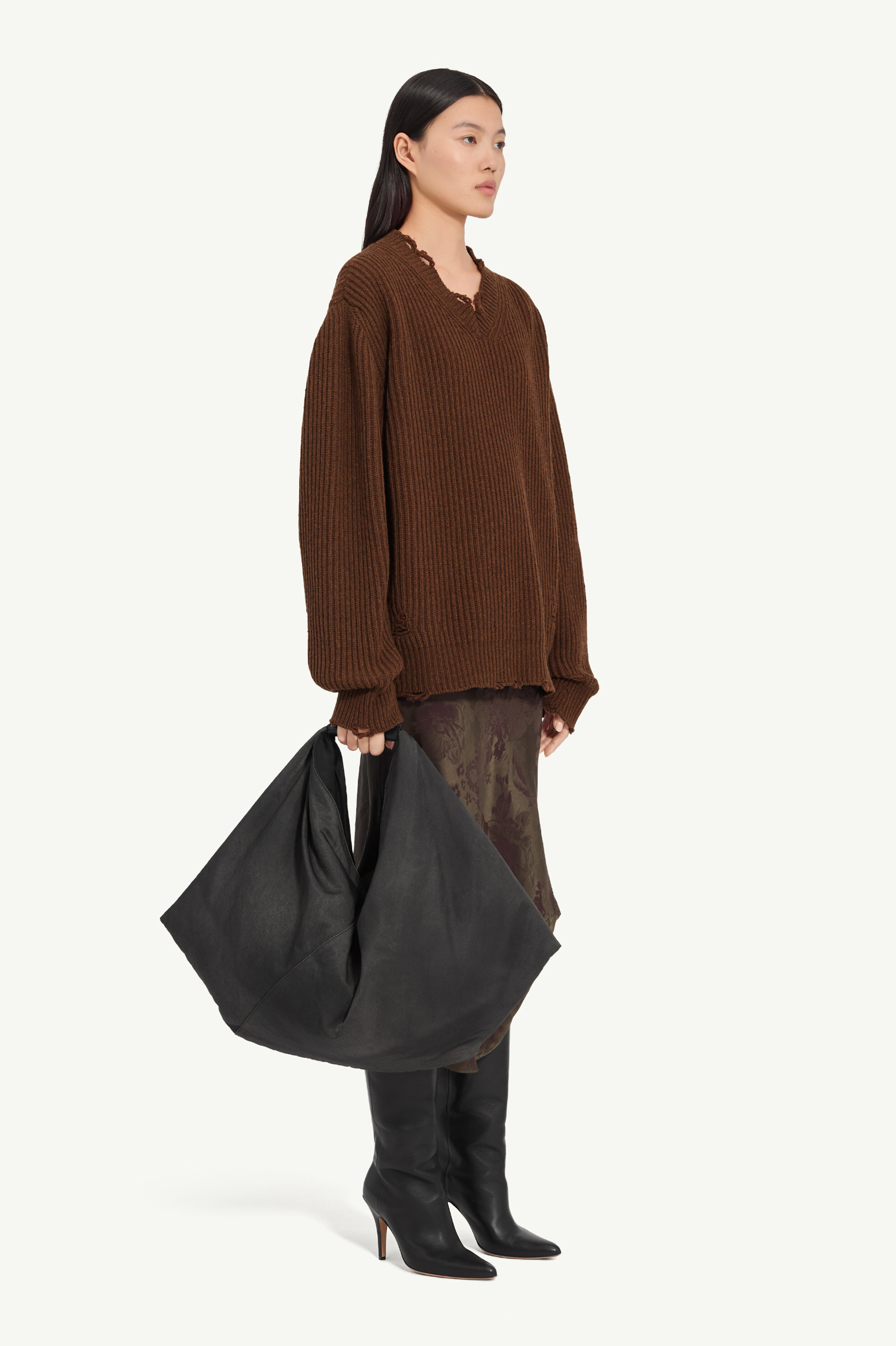 Pull côtelé en laine pour homme | MM6