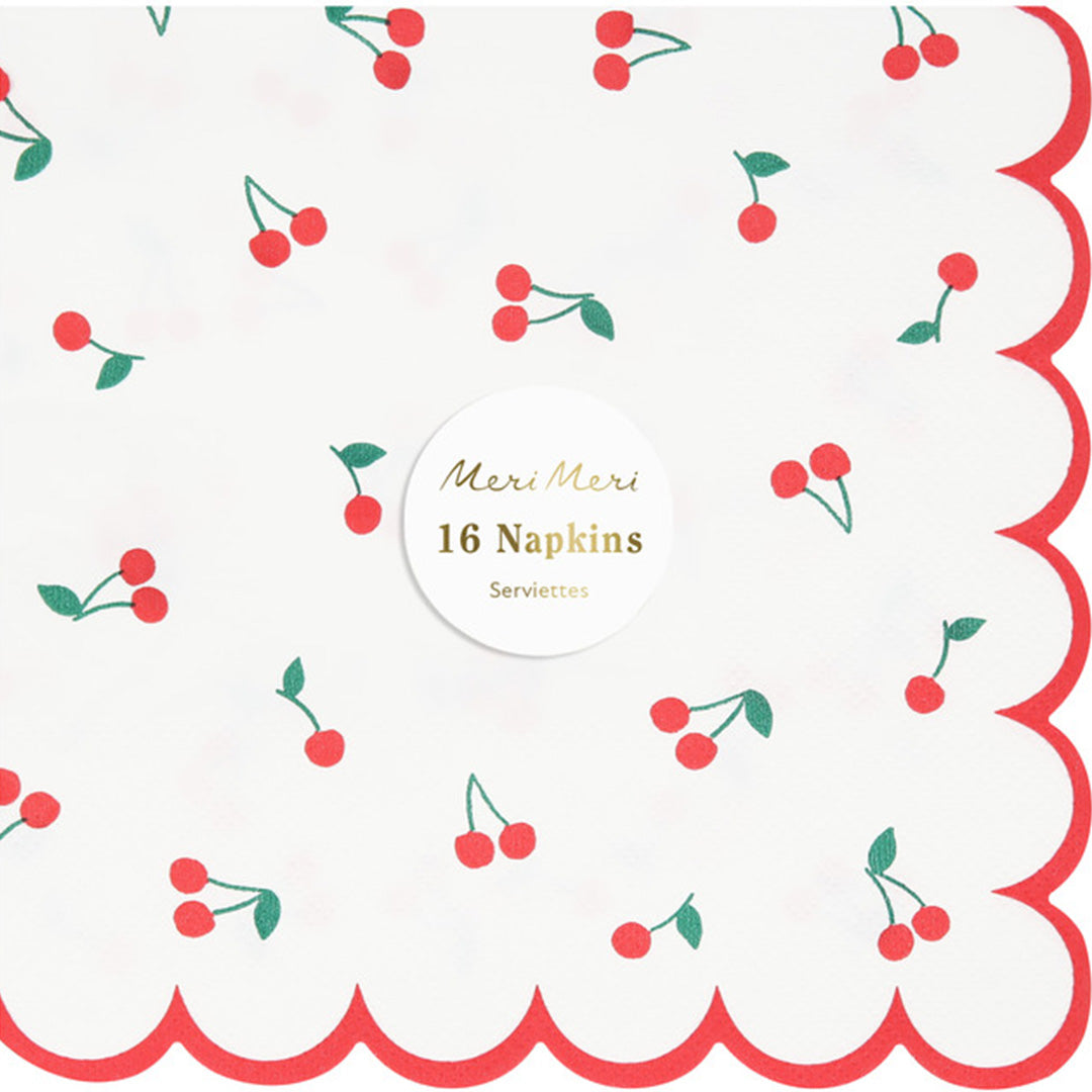 Meri meri servetten cherry - large - 16st