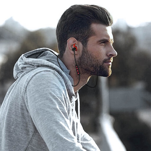 Fones de ouvido Bluetooth magnéticos 4sport com aletas Bsh-400 Forever
