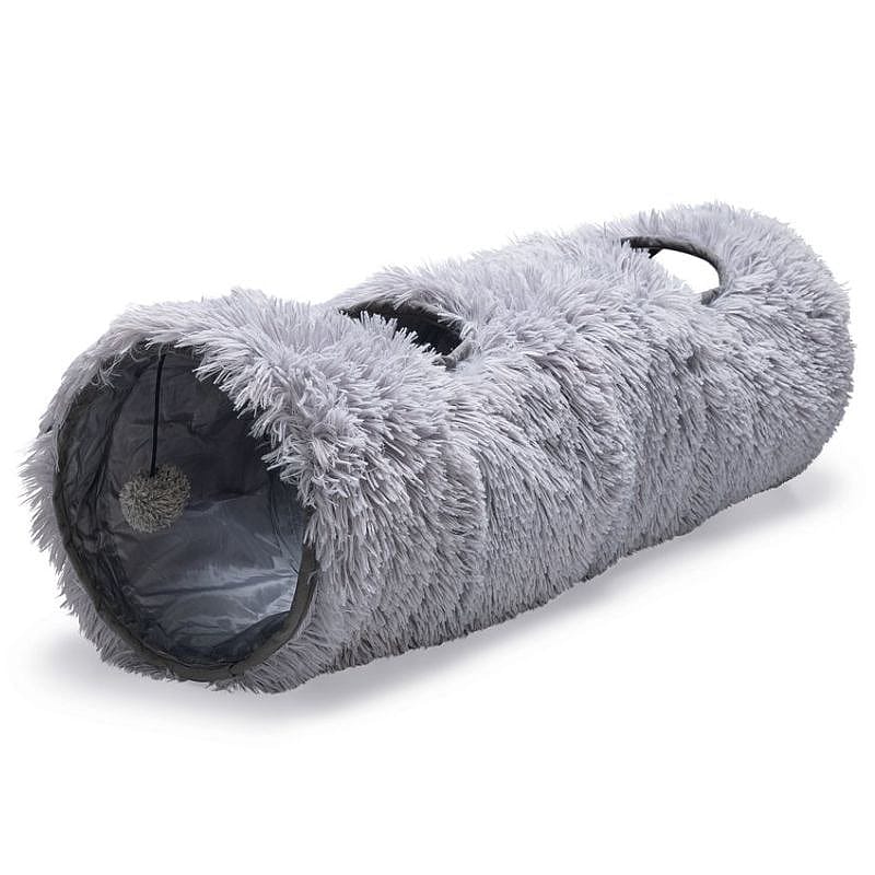 Beeztees Pluche Speeltunnel Nona Grijs Kitten | 20096