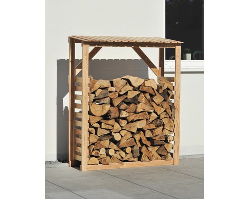 Konsta brandhoutschuilplaats, lariks, 150 x 60 x 180 cm, naturel