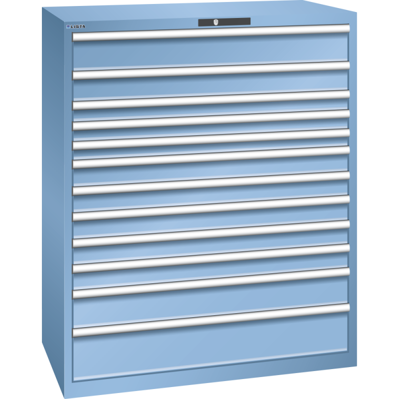 Armoire à tiroirs Lista 64 x 36E  H 145 x L 119,3  x P 72,5 cm 12 tiroirs Key Lock