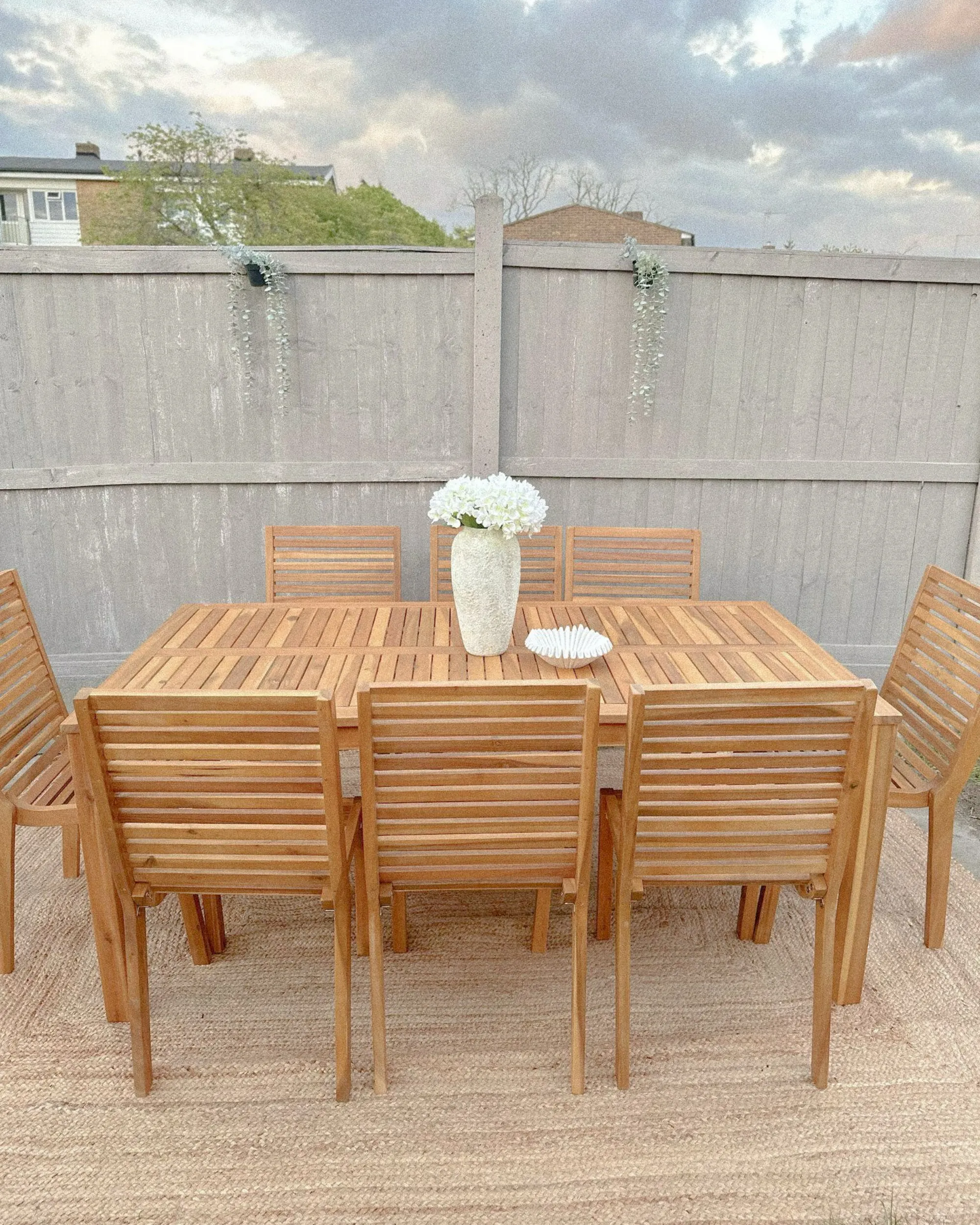Set van 4 tuinstoelen OMBRIANO Gecertificeerd acaciahout Lichtbruin