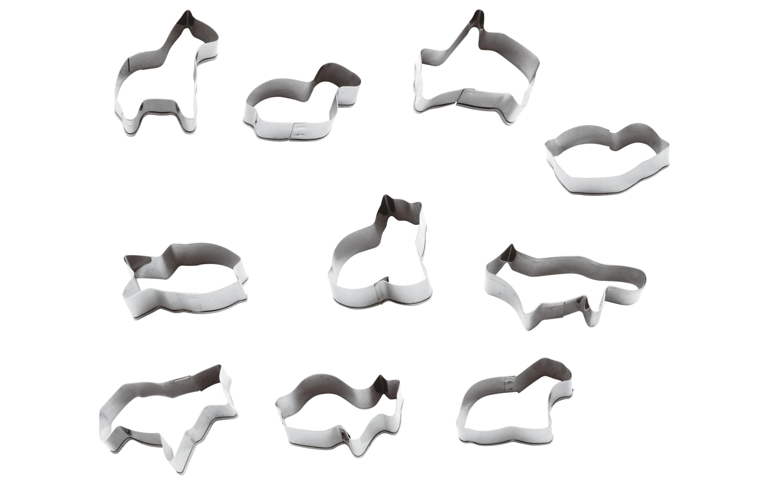 Guetzli-Ausstecher-Set 2 cm x 10 cm 10 Stück, TiereAusstecher-Set