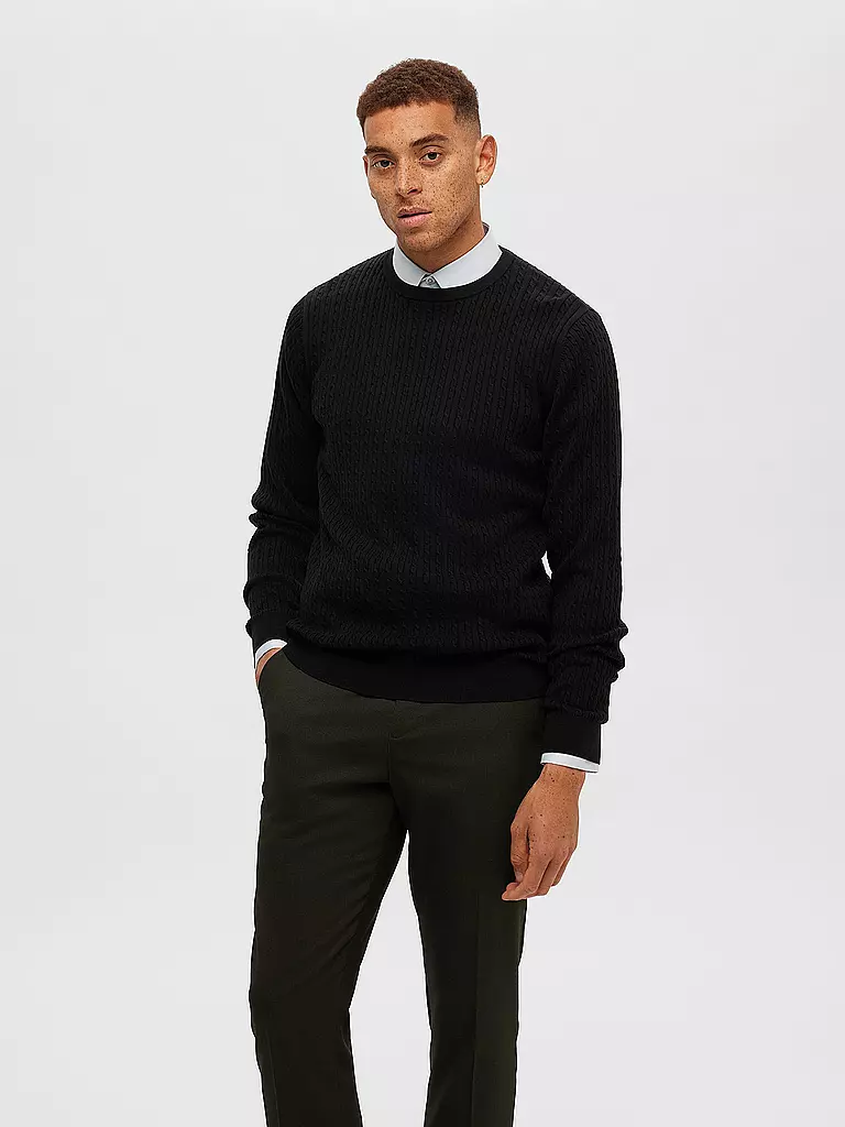 SELECTED Pullover SLHBERG  schwarz