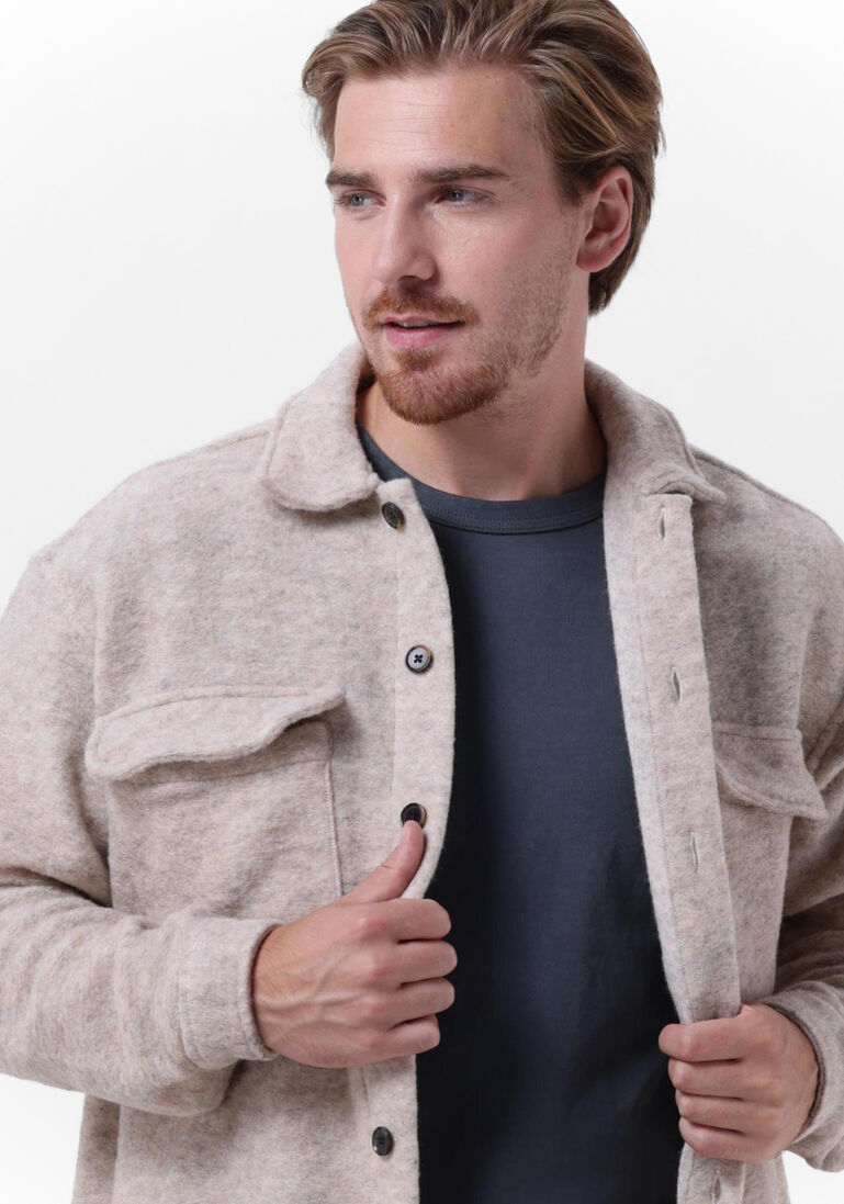 WOODBIRD zand woodbird overshirt stoll wool shirt