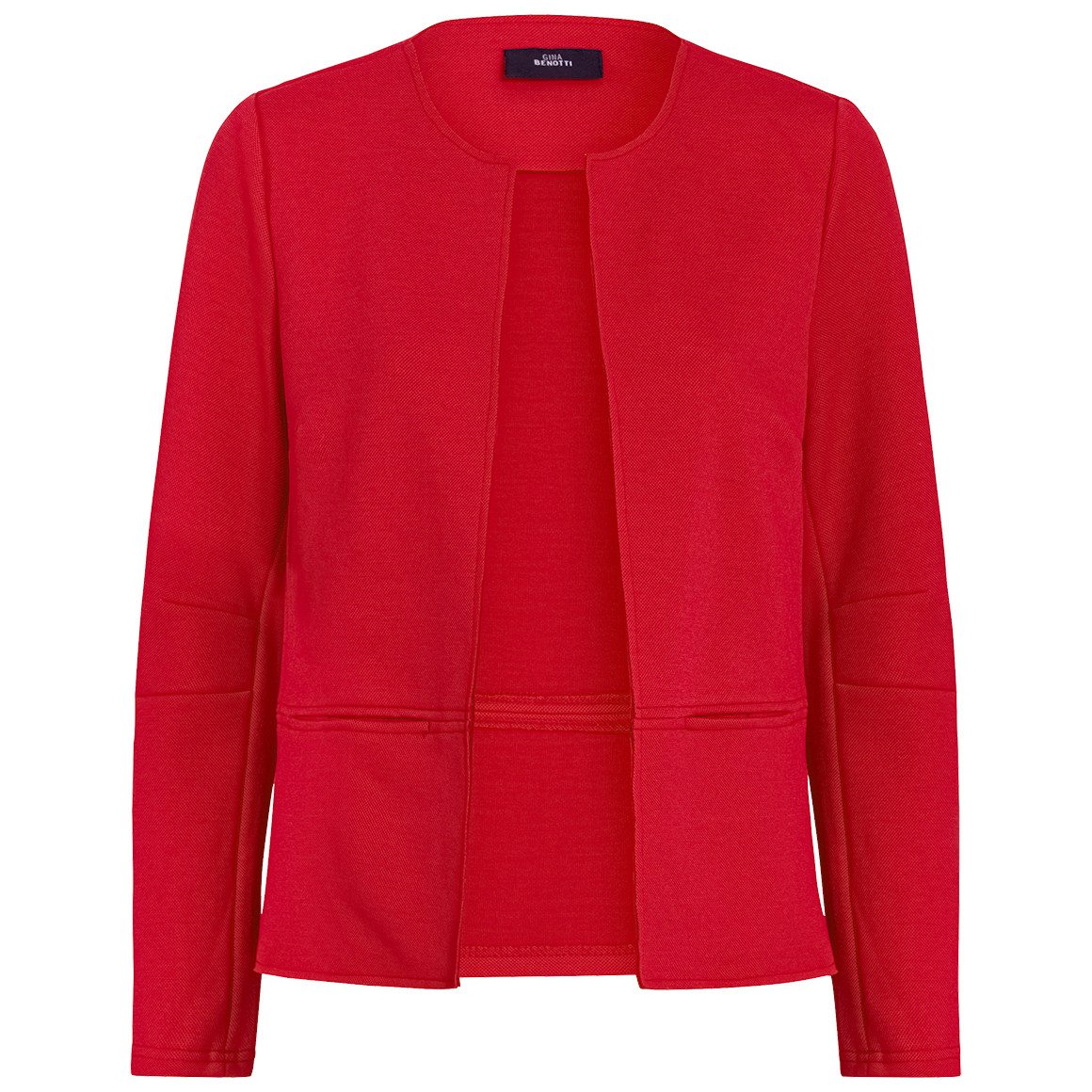 Gina Benott Damen Blazer mit leichter Struktur rot
