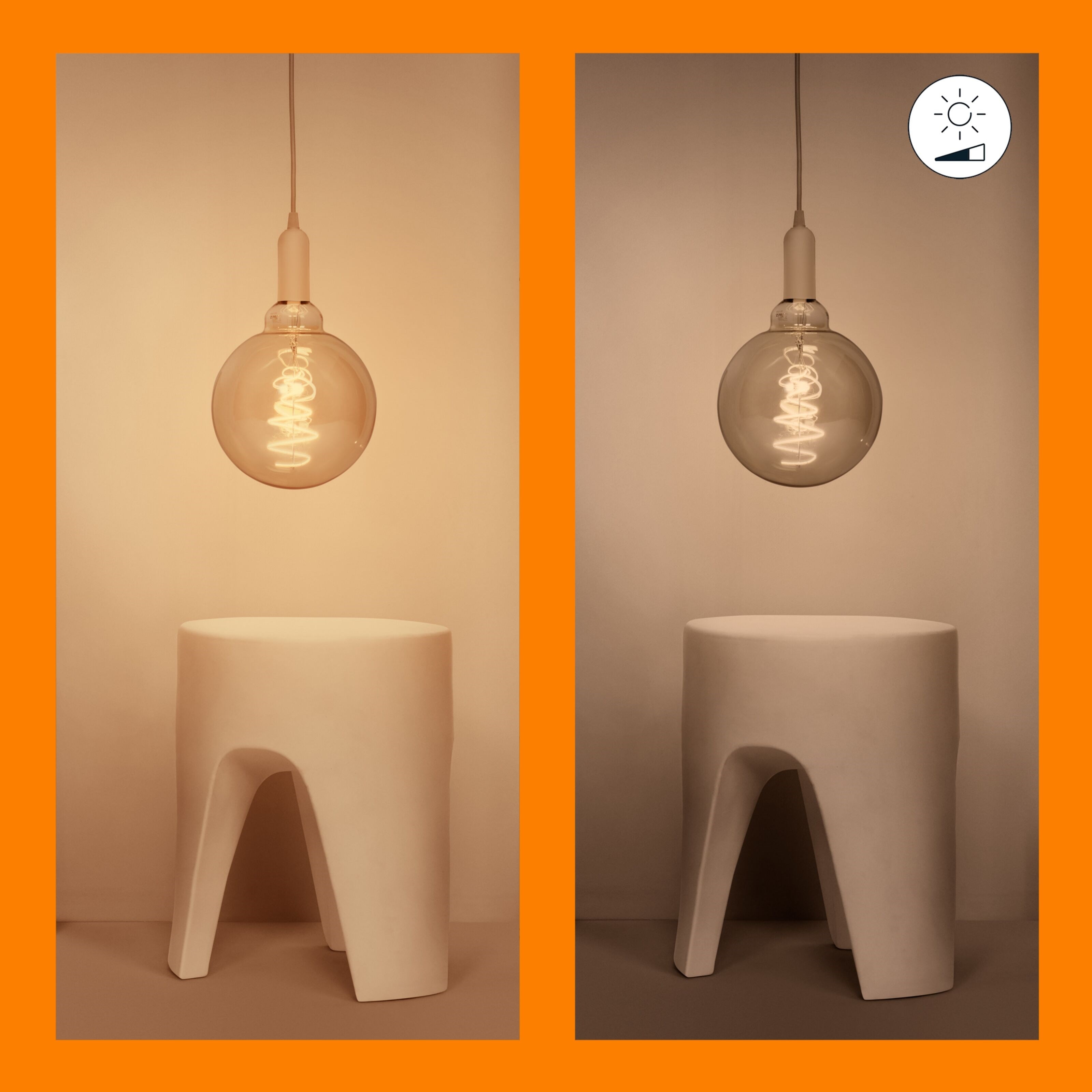 WiZ Amber Filament G200 Smart LED-pære E27 390 lm