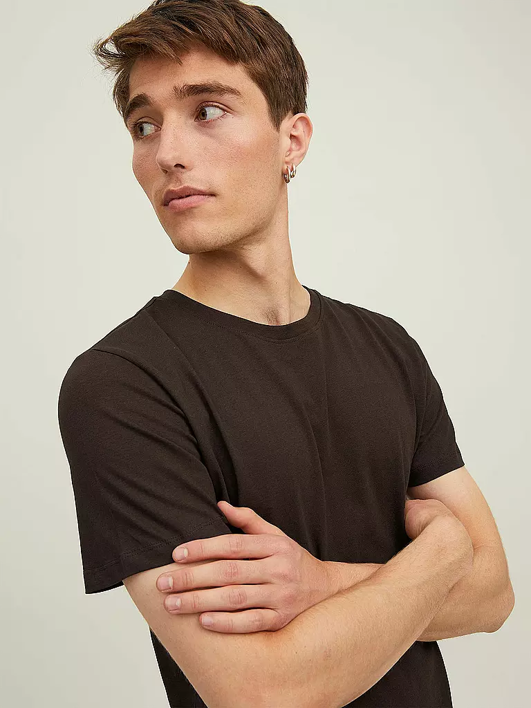 JACK & JONES T-Shirt JJENOA braun
