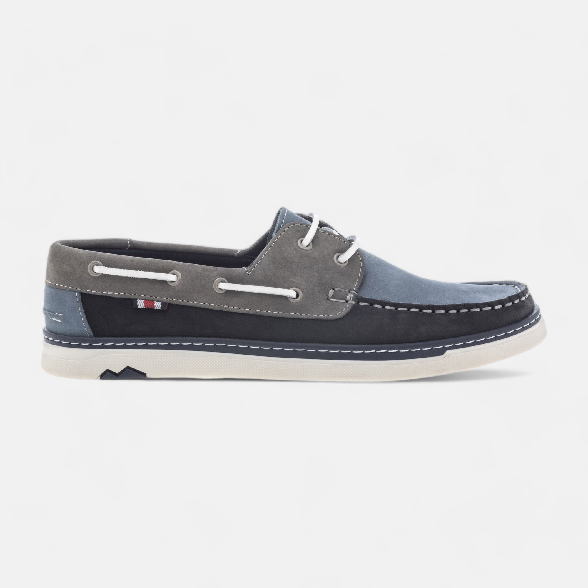 Chaussures bateau Homme en cuir bleu