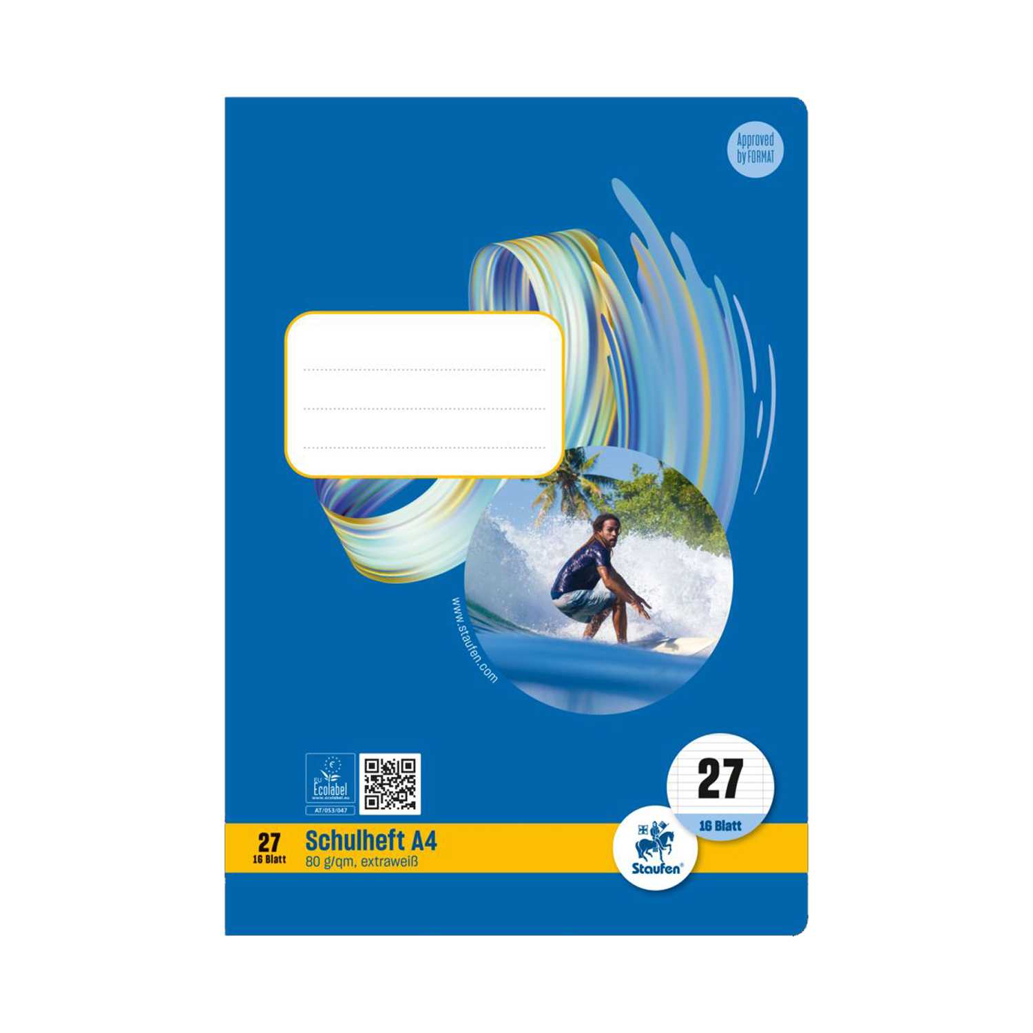 Heft DIN A4 Lineatur 27 16 Blatt
