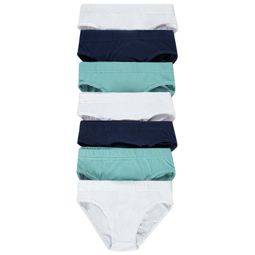 Lot de 7 slips unis pour garçon - Blanc