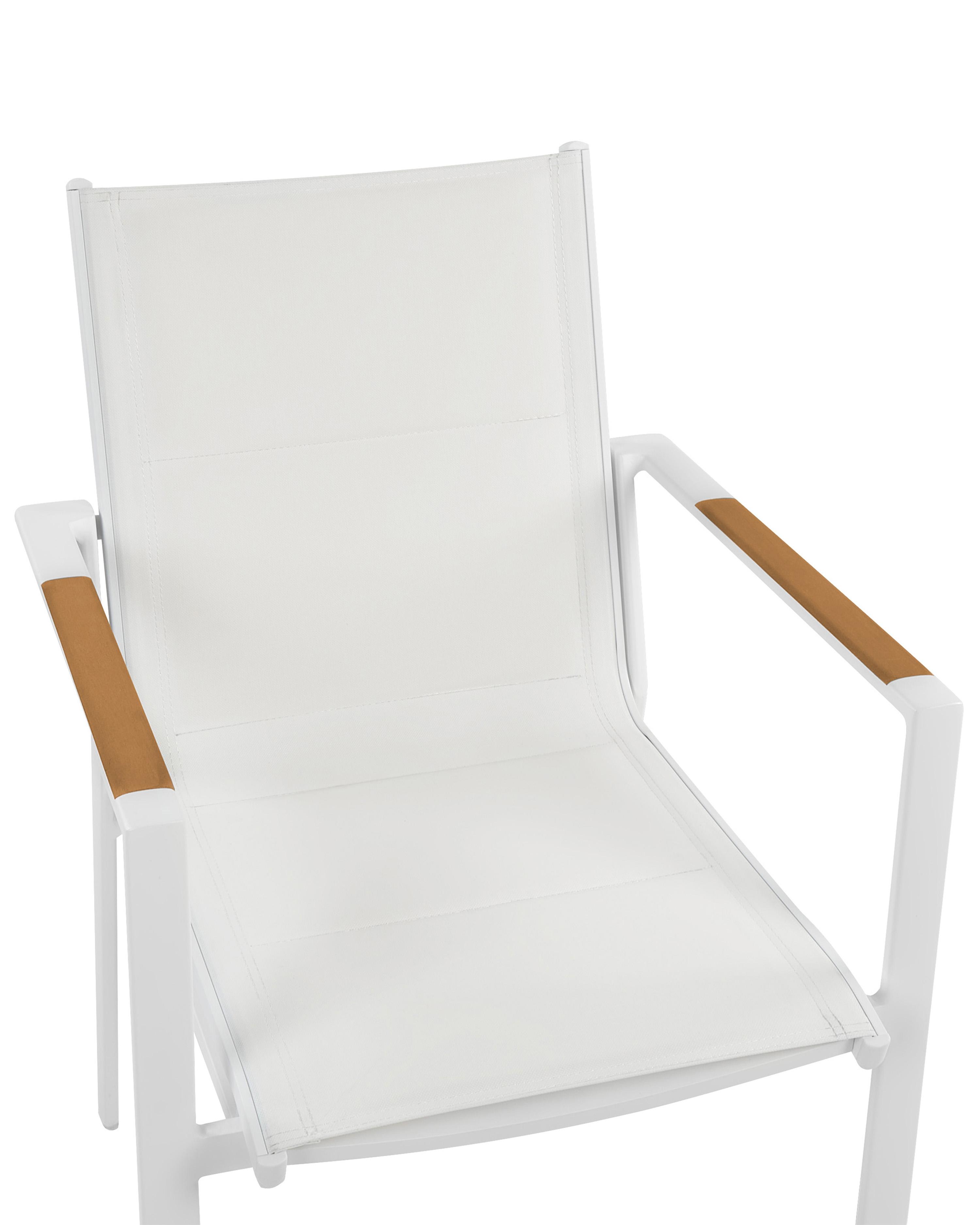 Set van 6 tuinstoelen BUSSETO Metaal Wit