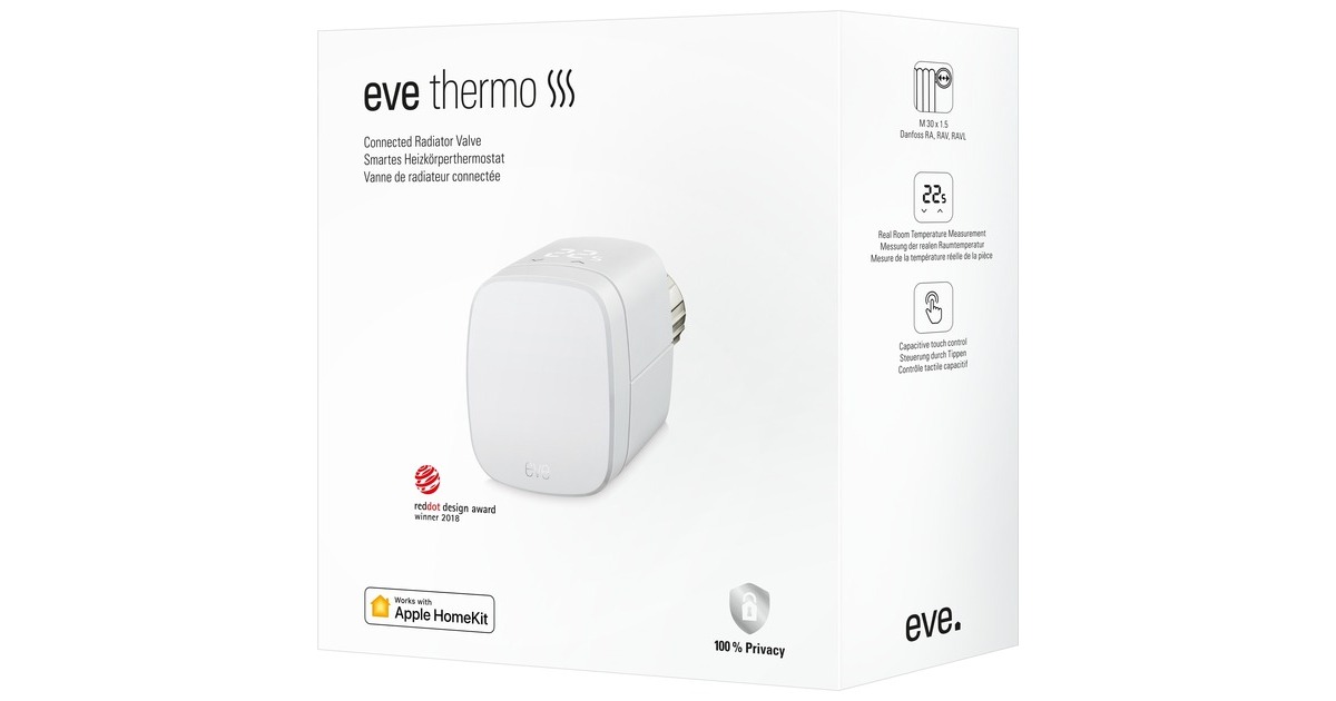eveThermo Smart Radiator Valve verwarmingsregeling  (BLE, Thread)
