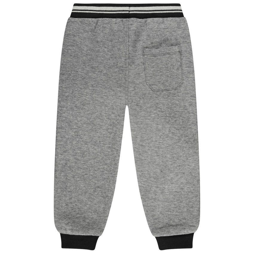 Jogging chiné en coton piqué pour bébé garçon - Noir