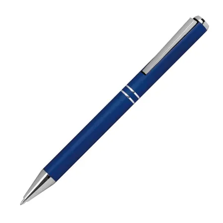 Macma Kugelschreiber aus Metall mit speziellem Clip, blau, 10 Stück
