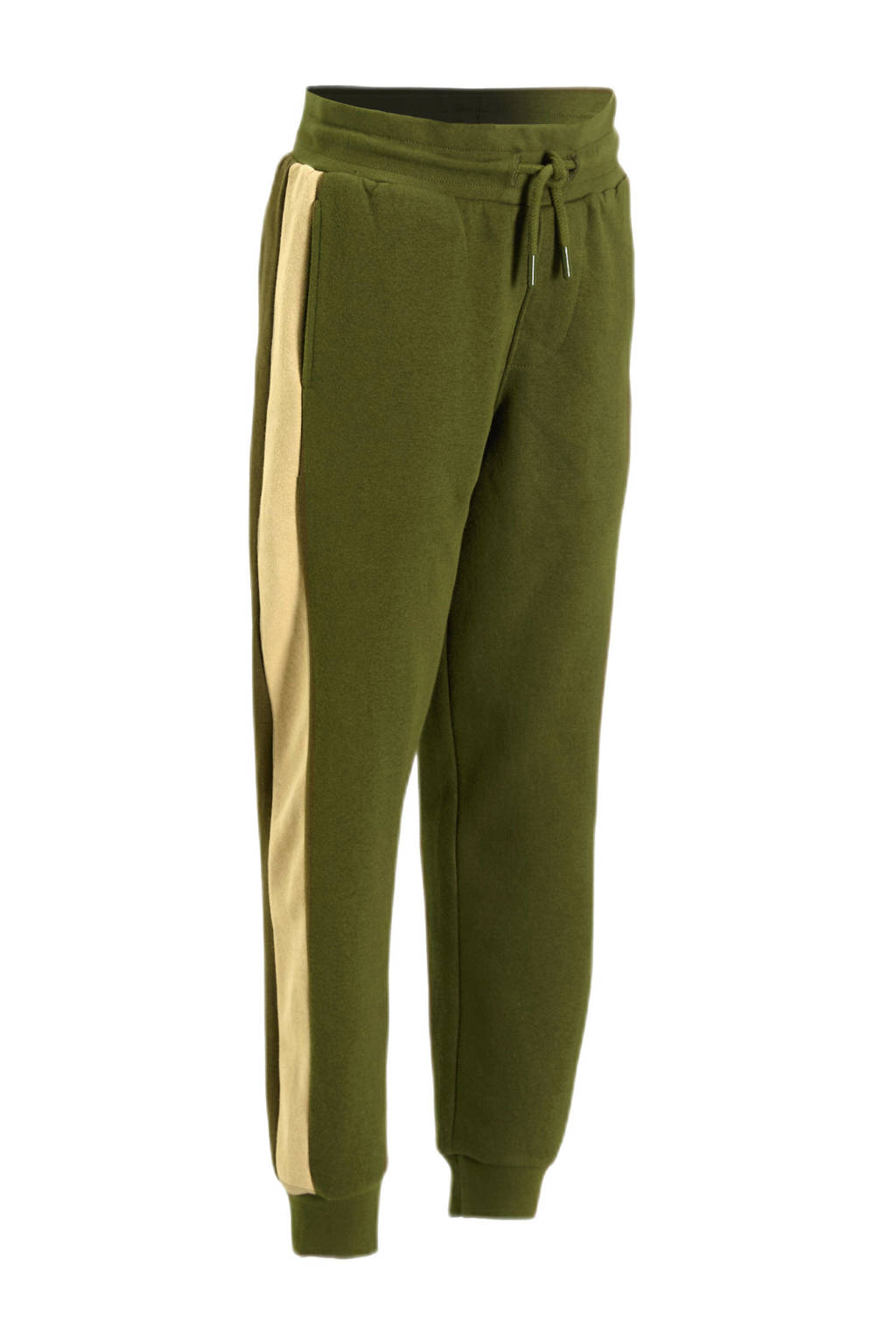 anytime joggingbroek meerkleurig olijfgroen/zand