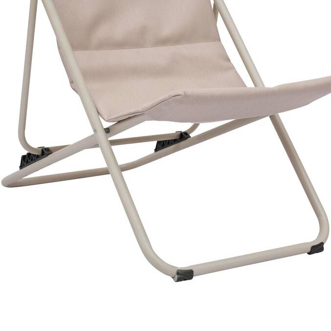 Chilienne de jardin empilable pliable MIRAEL Lin / Argile