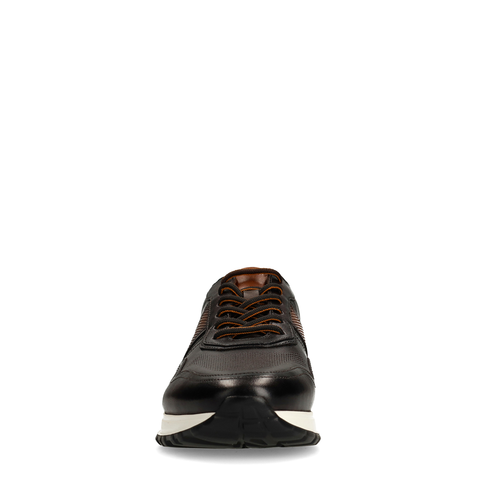Grijze leren sneakers