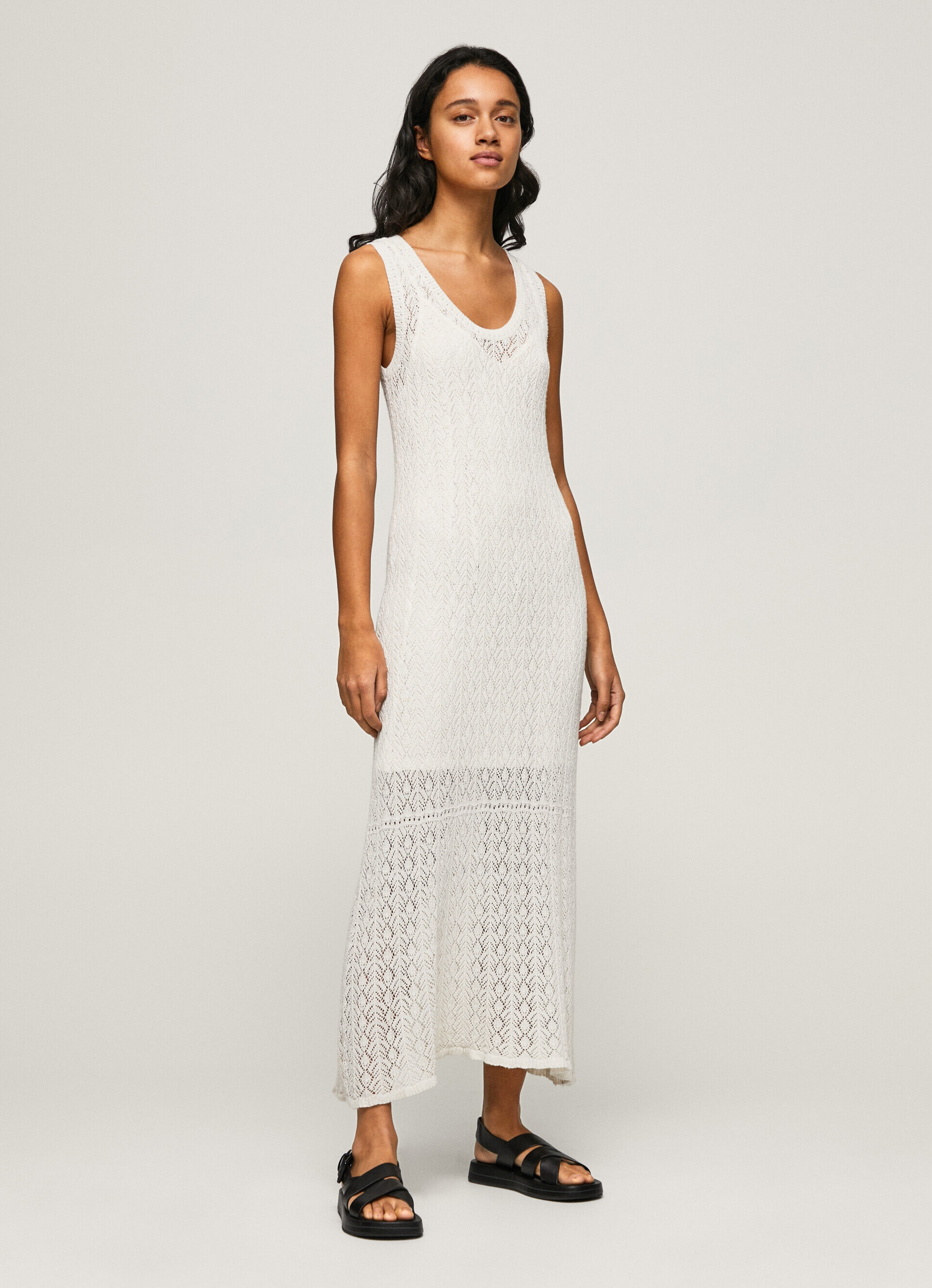 VESTIDO DE TRICÔ FARAH - branco