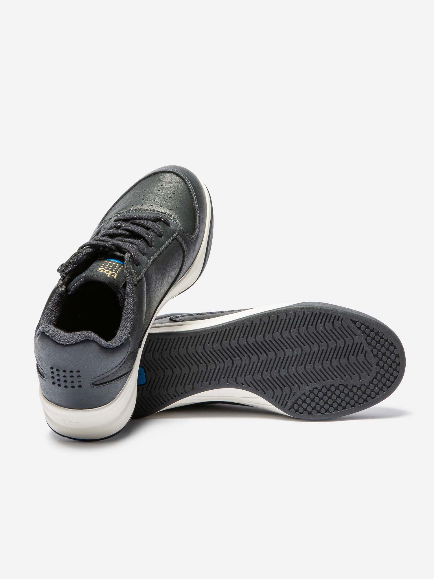 Baskets Femme Zippées Cuir Marine