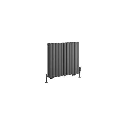 Eastbrook Tunstall dubbele radiator 65x60cm 1010W antraciet