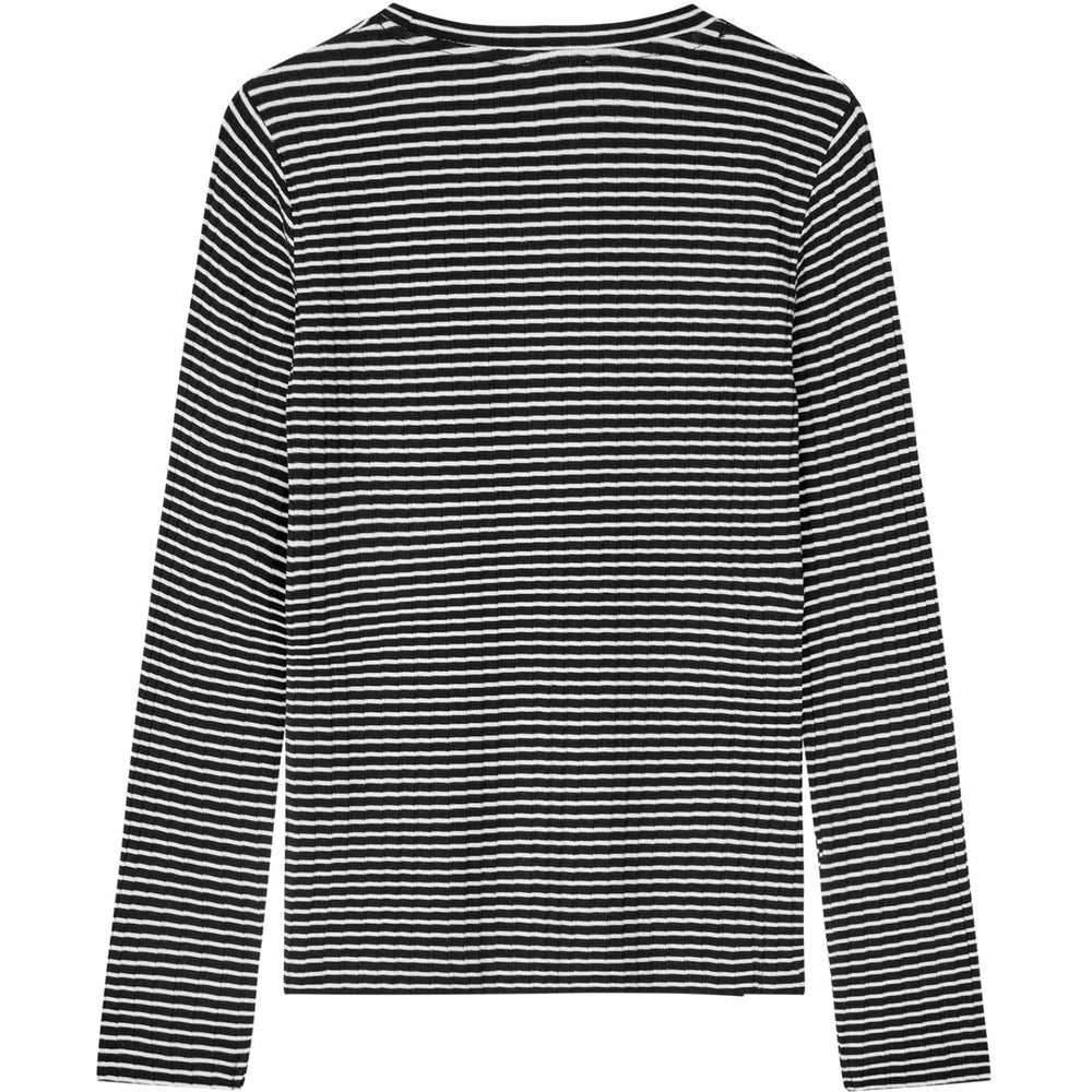 Køb Mads Nørgaard Black/Vanilla Ice 5X5 Stripe Talika Bluse