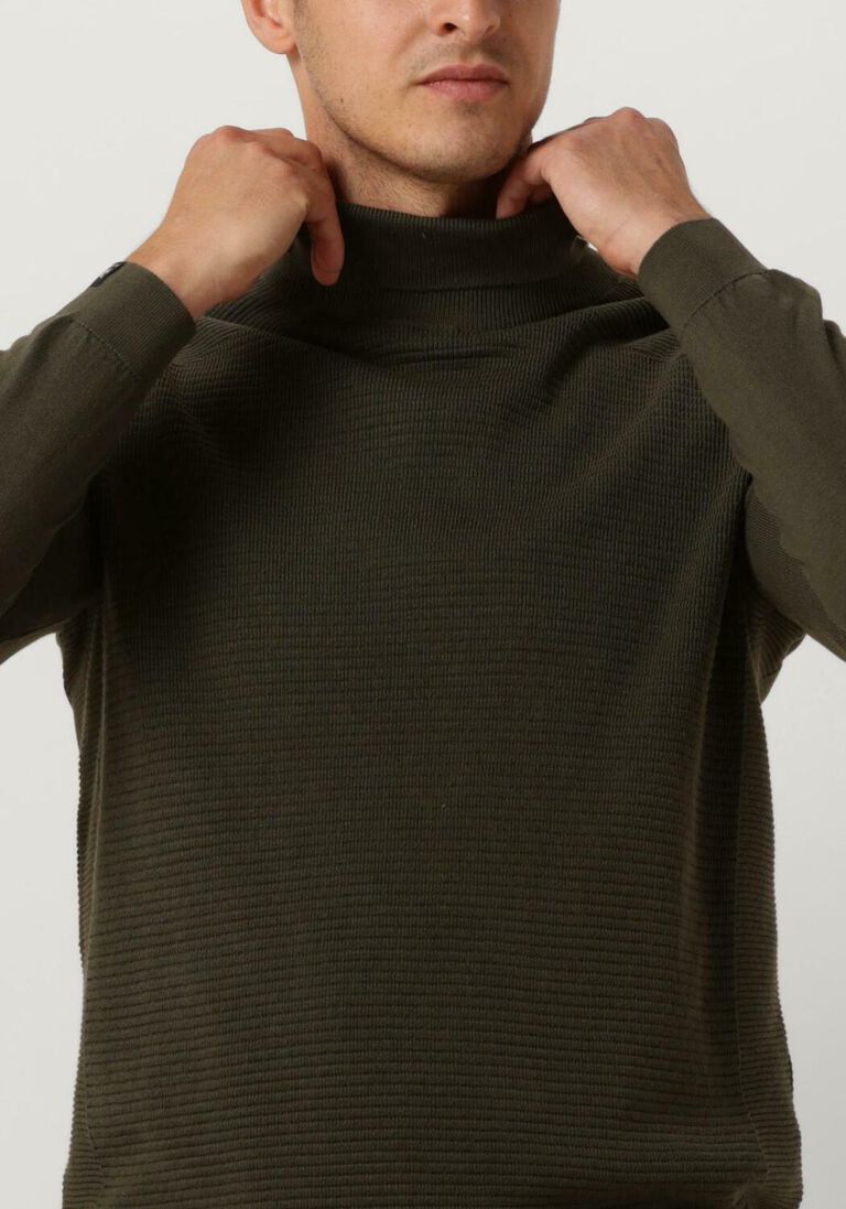 VANGUARD groene vanguard coltrui roll neck pima cotton