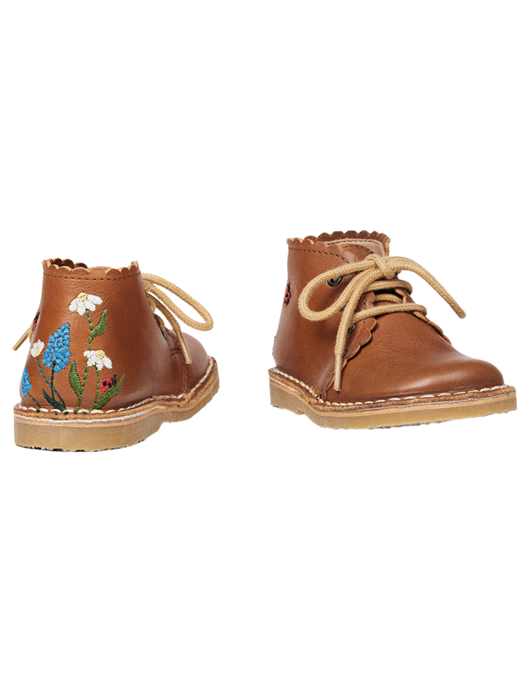 Ladybug Scallop Boot - Cognac