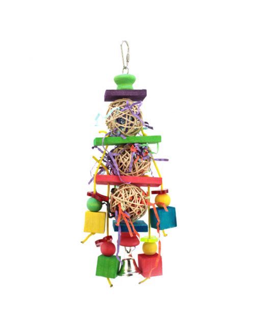 Keddoc Vogelspeelgoed Perky Party - Vogelspeelgoed - 30x8x6 cm Multi-Color