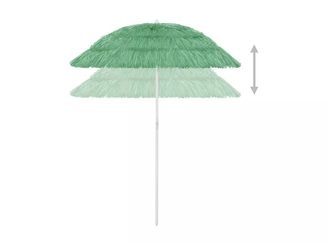 Parasol de plage Hawaii Vert 180 cm