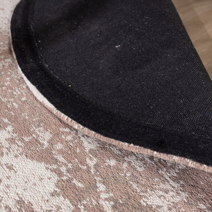 Rond abstract vloerkleed - Candice Taupe