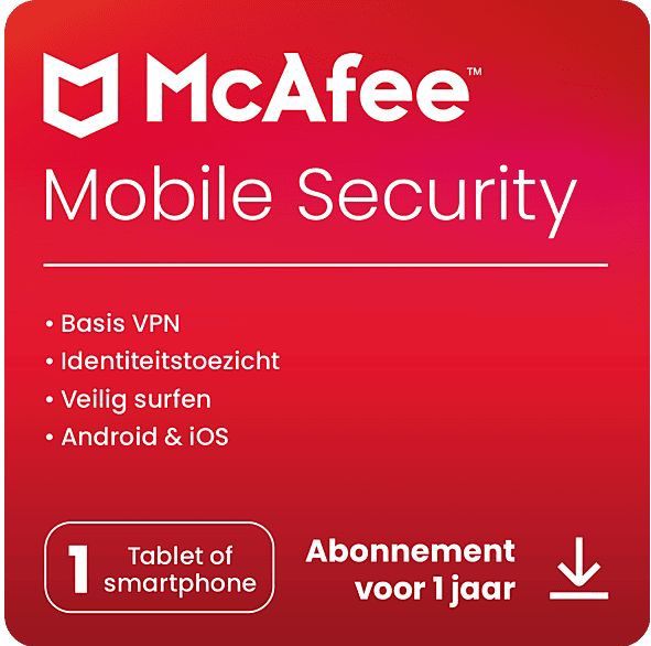 McAfee - Mobile Security - 1 Apparaat Abonnement - Digitale Download