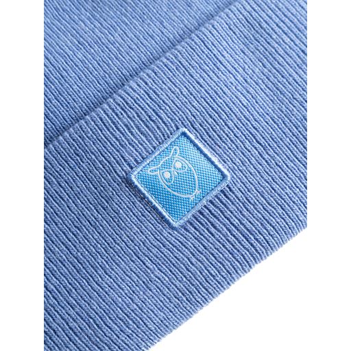 Knowledge Cotton Apparel Double Layer Rib Beanie, Dusty Blue Melange, One size