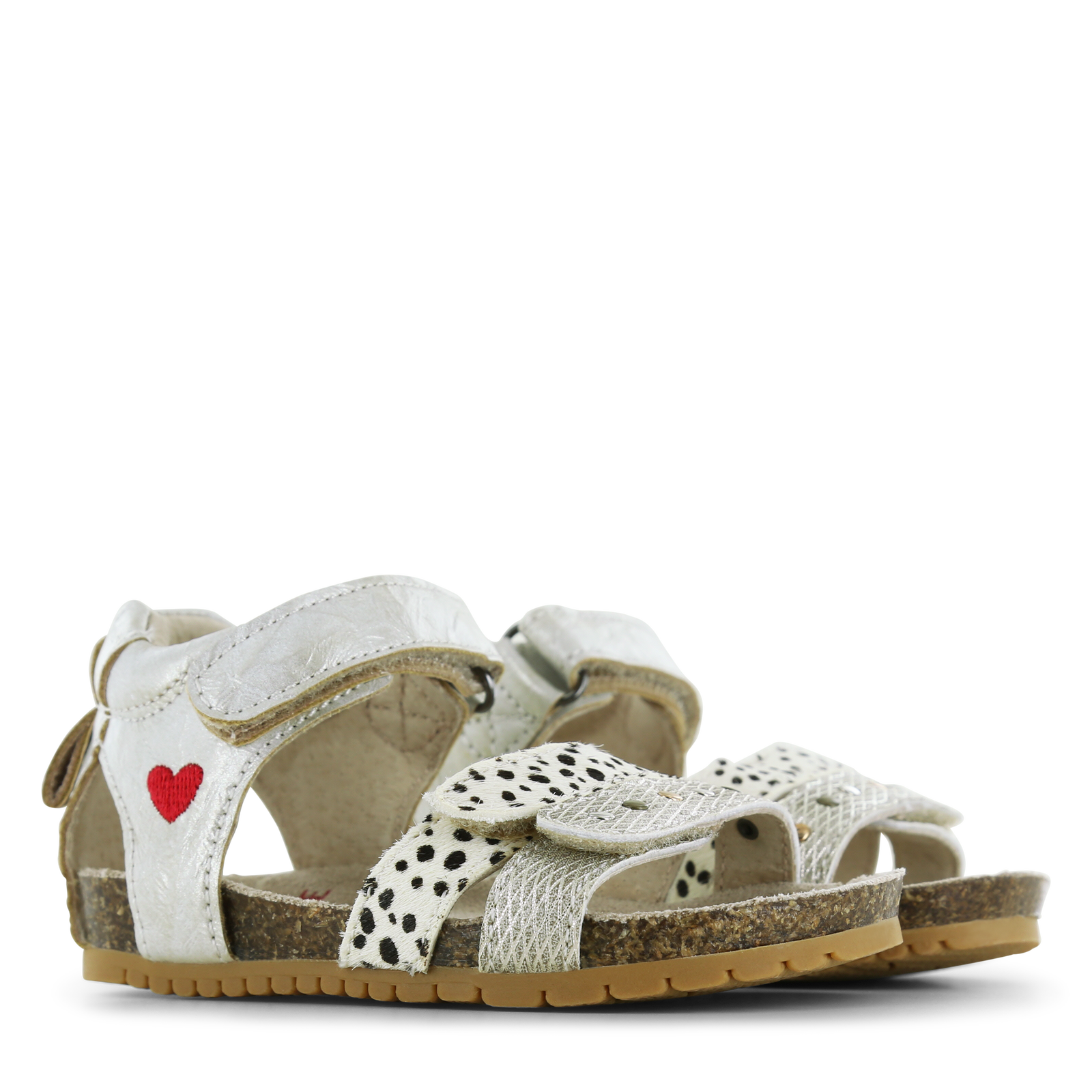 Shoesme metallic gouden sandaal met hartje  | Meisjes schoenen