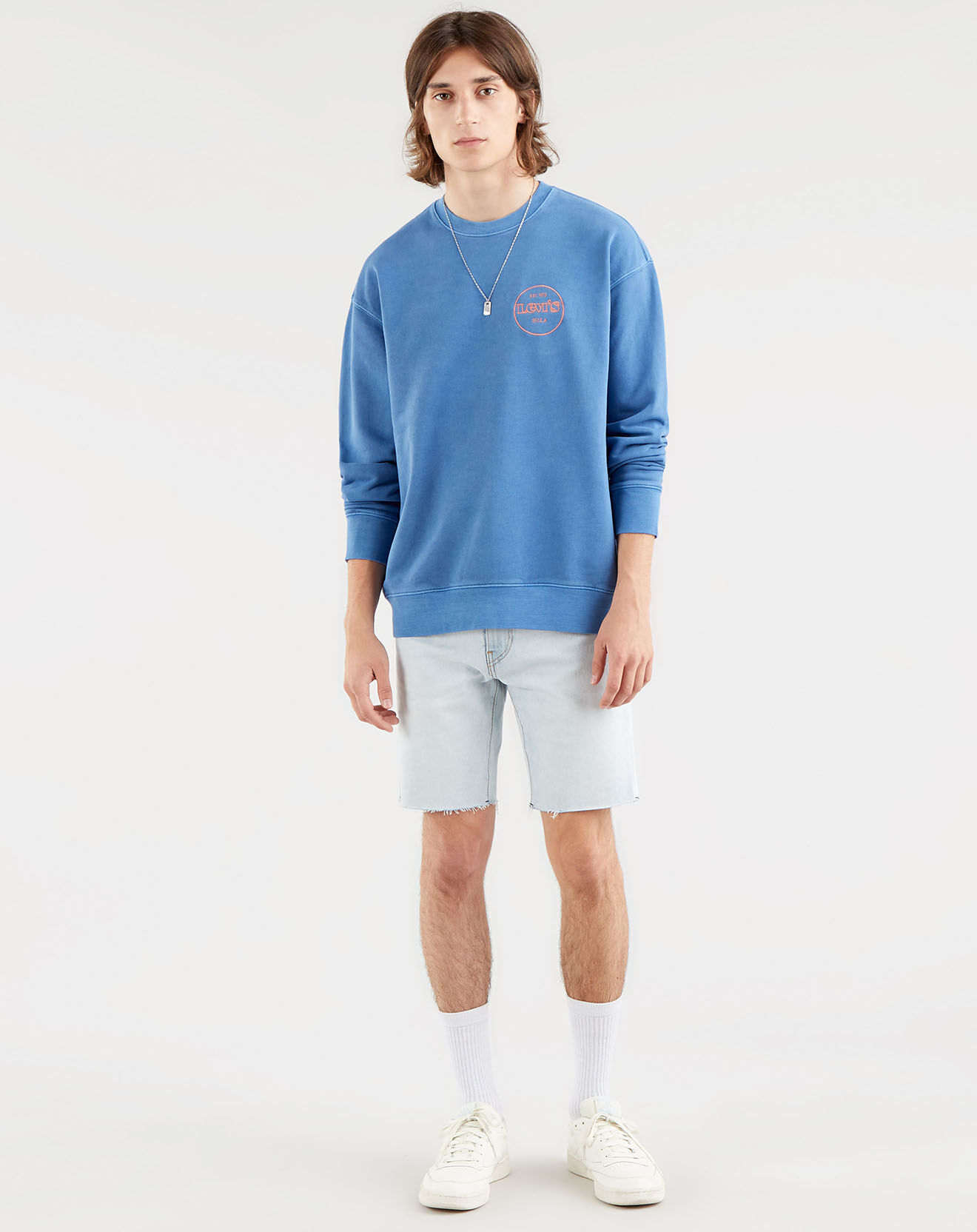 Levi's® Sweat en Coton graphique décontracté bleu