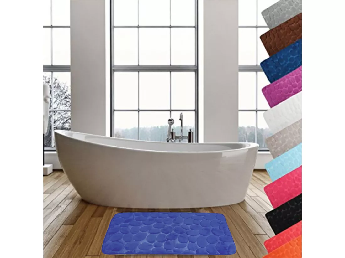 Pierres de tapis en mousse Bleu marine 40x60 cm