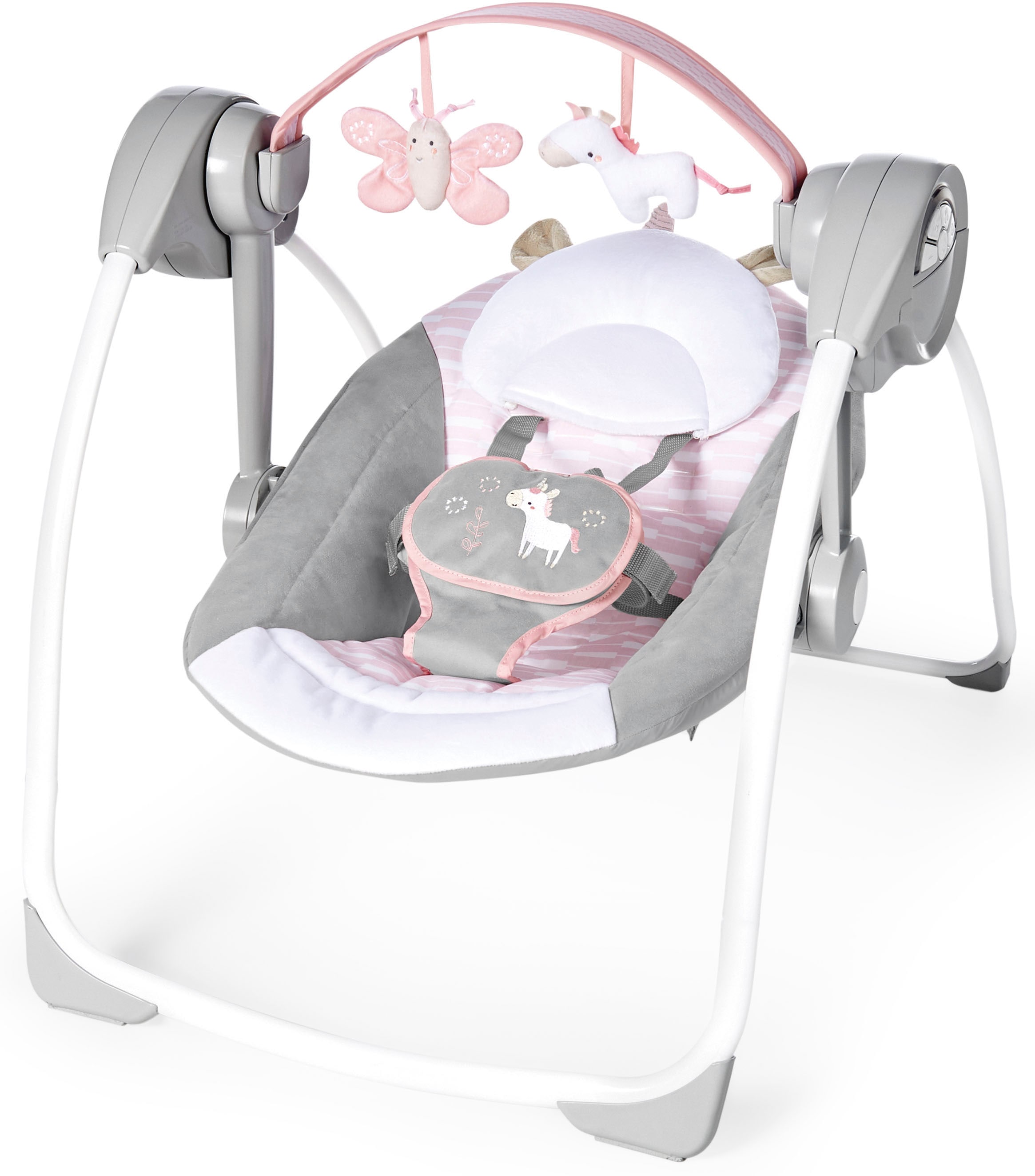 ingenuity Babyschaukel »Comfort 2 Go, Flora Unicorn« bis 9 kg tragbar