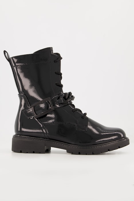 Lack-Stiefeletten, Jana Shoes, Kette, Weite H