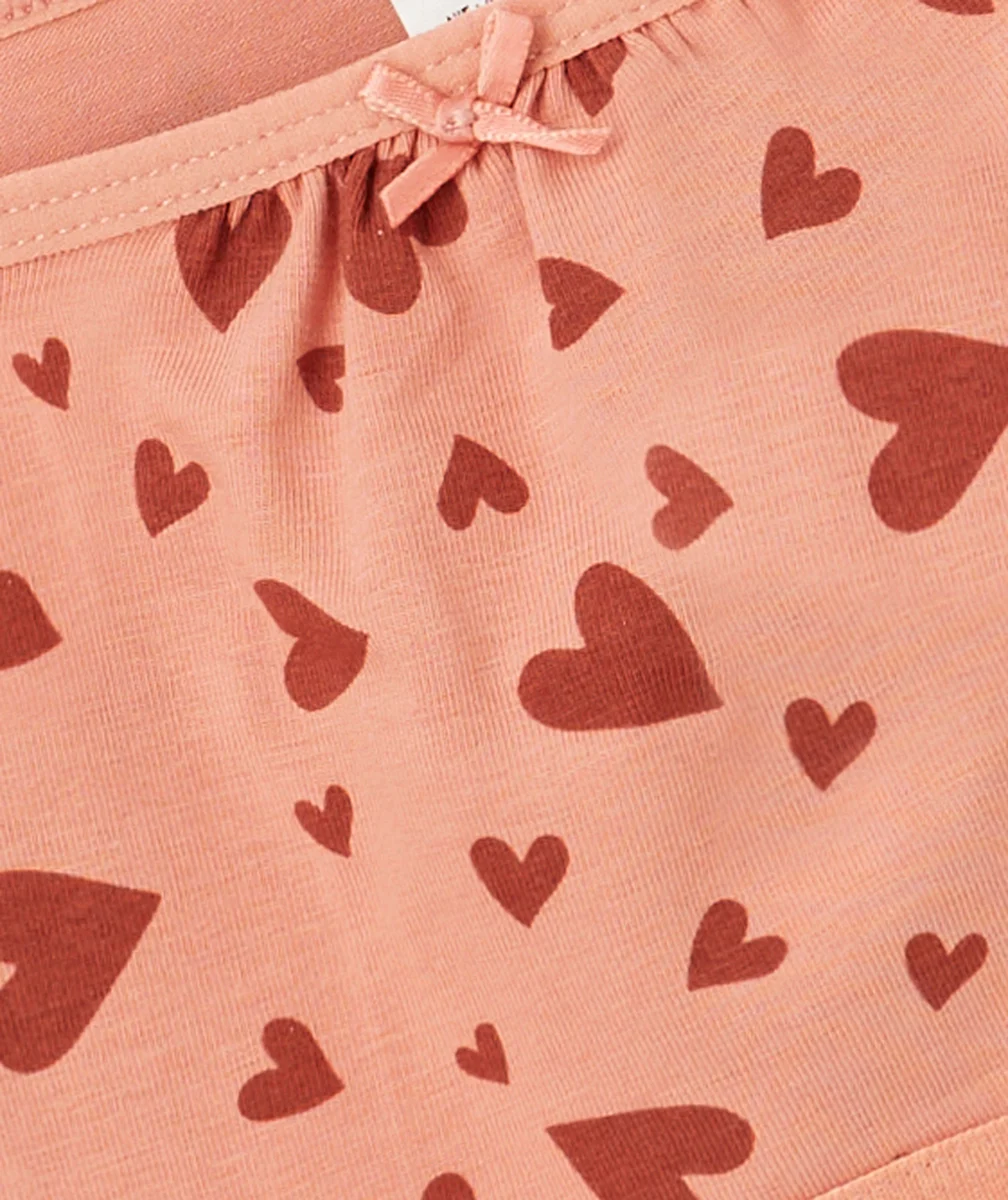 DIMLOT DE 2 BRASSIÈRES POCKET ROSE ET IMPRIMÉ COEUR