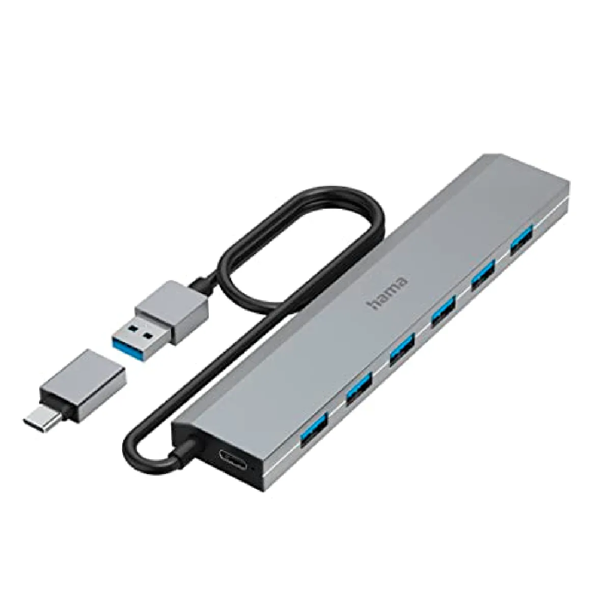 Hama Hub USB 7 Ports - Gris