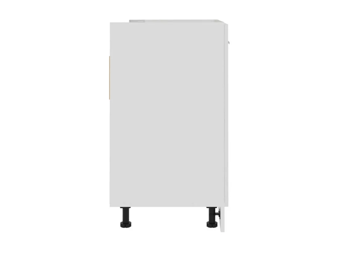 Meuble de cuisine sous évier Blanc brillant 80x46x81,5
