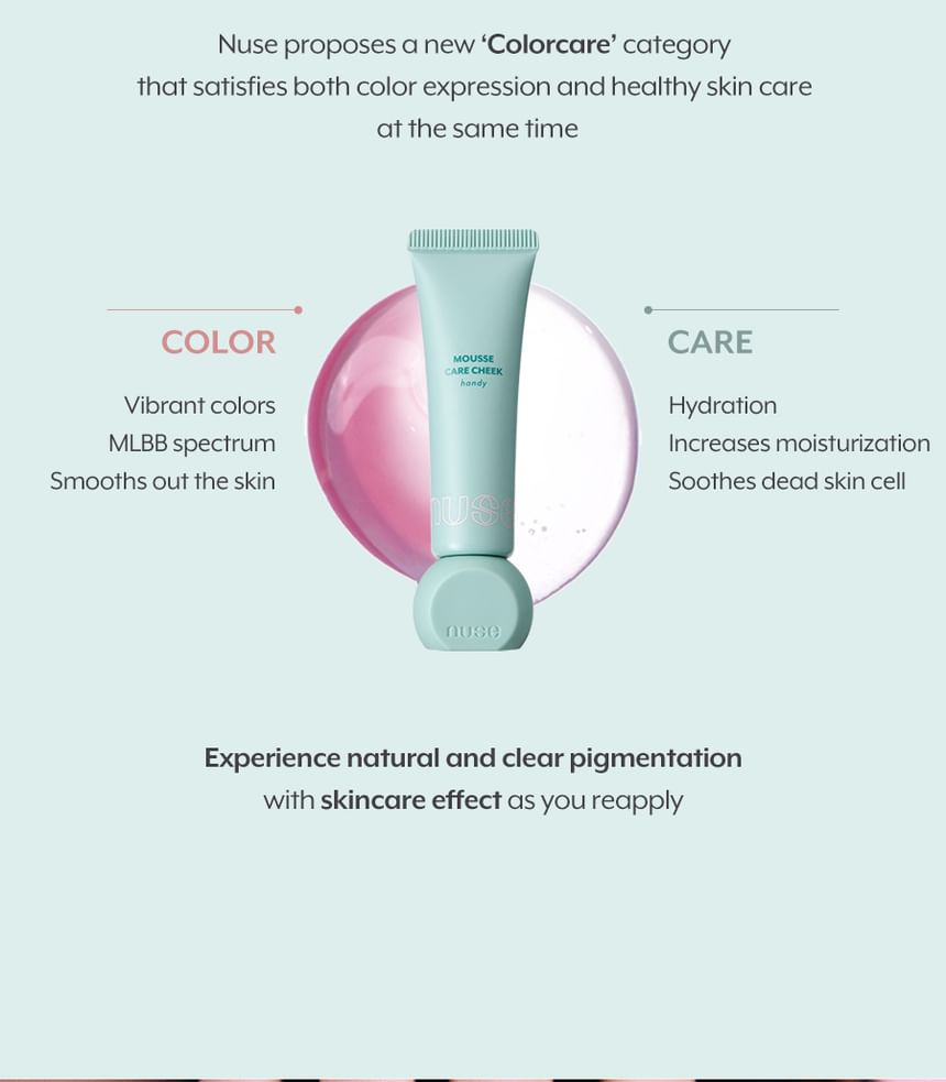 nuse - Mousse Care Cheek Handy - 8 kleuren