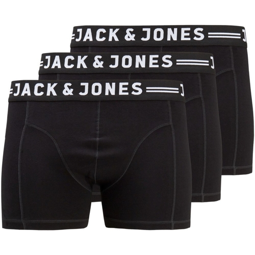 Jack & Jones - 12147591 JACSENSE TRUNKS 3-PACK NOOS PS BLACK/BLACK & BI Negro